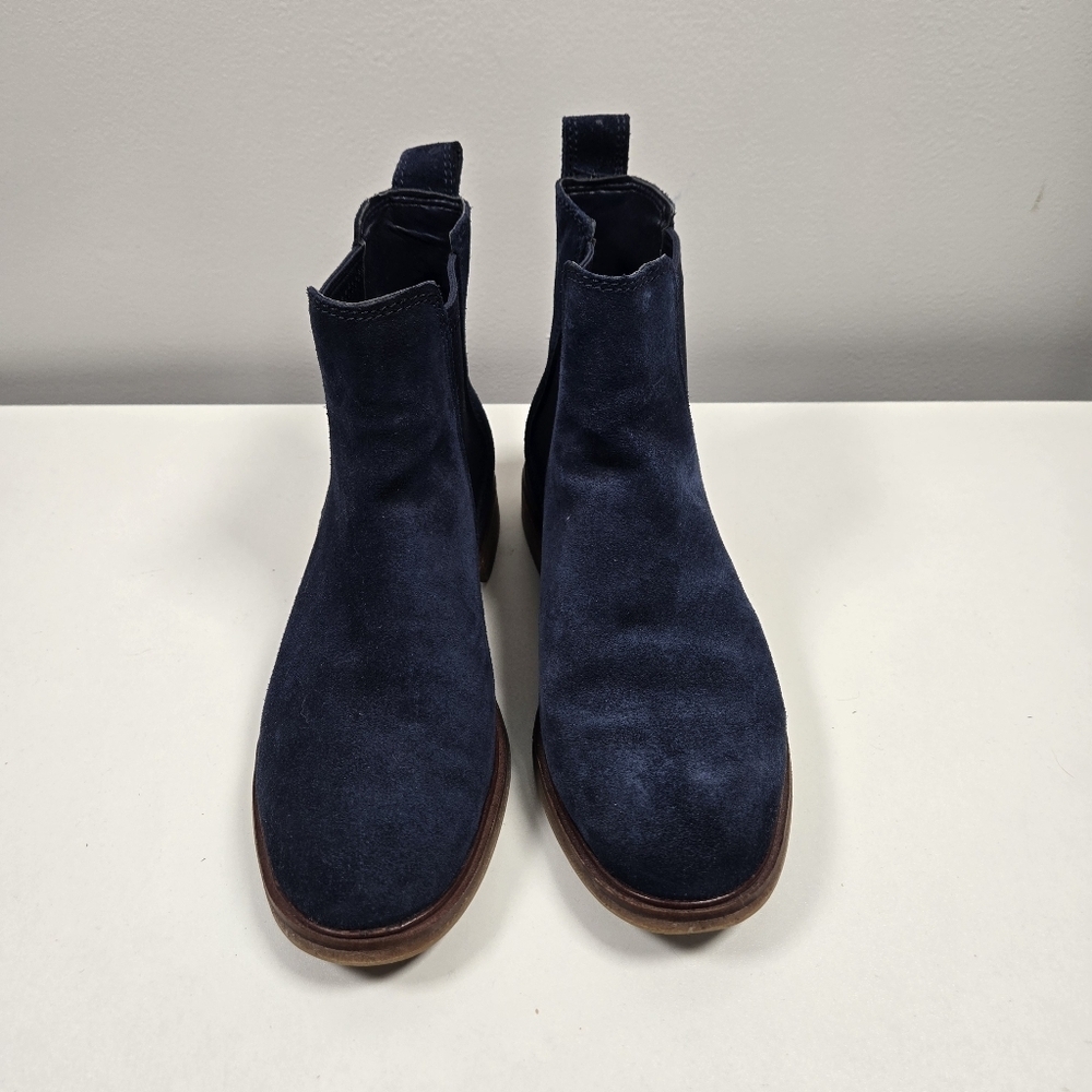 Clarks Blue Standard Fit Leather Havisham Top Boots - Picture 2 of 7